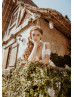 Ivory Boho Lace Wedding Dress With Detachable Sleeve